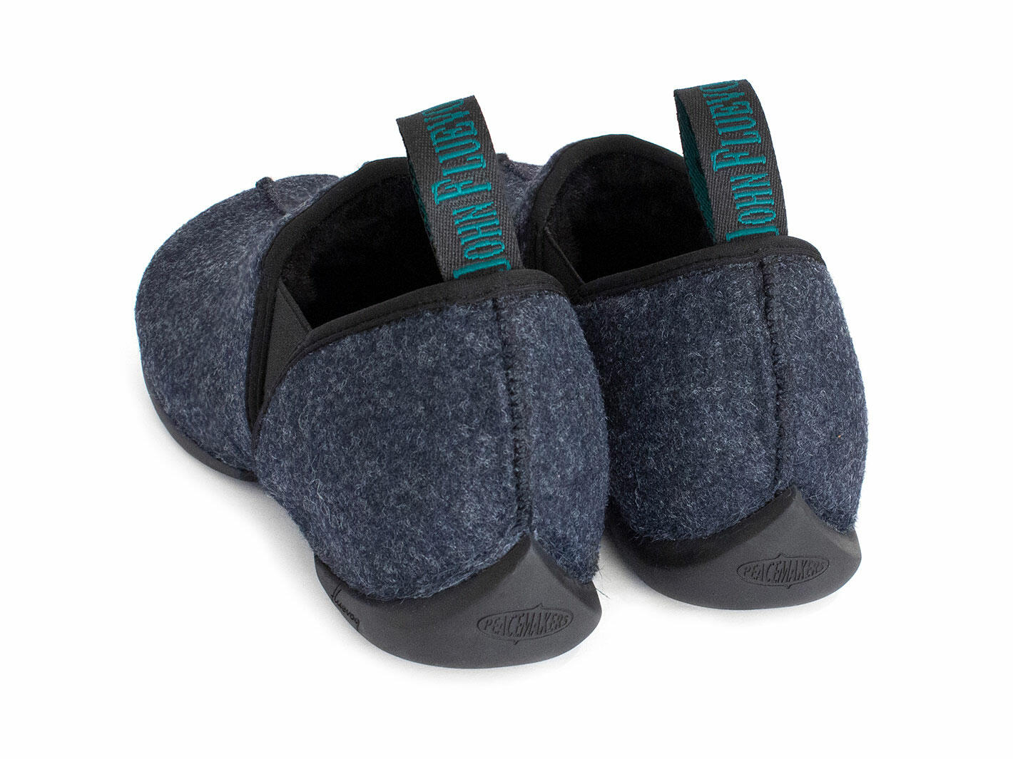 Dayan Grey Vegan Felt Slippers: Back