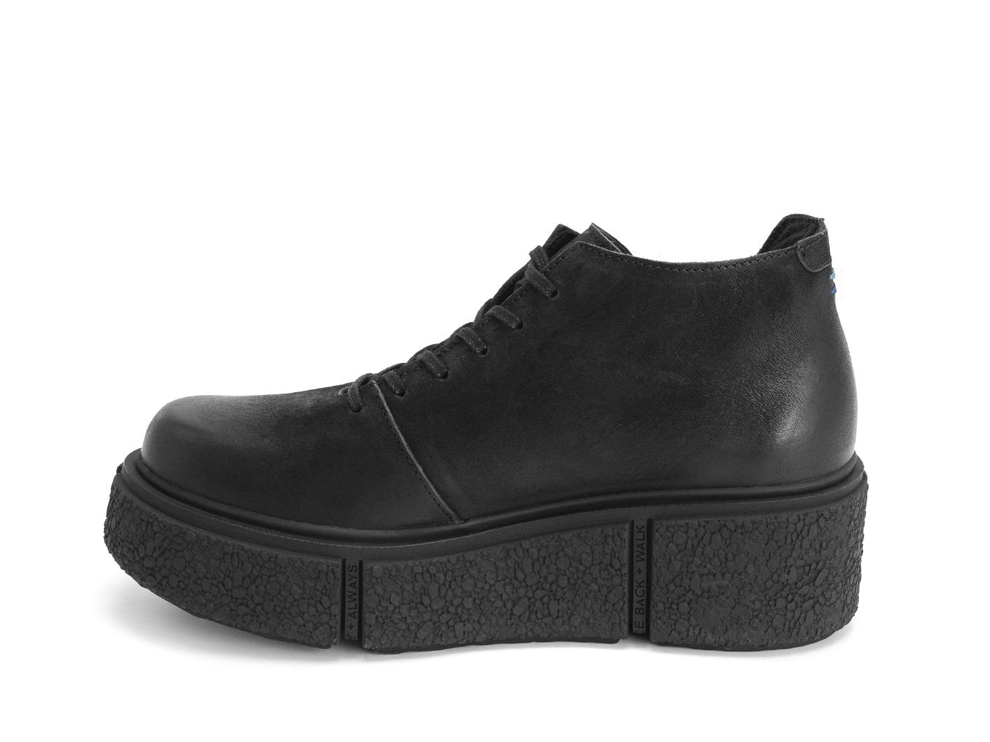 black platform lace up shoes