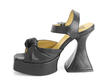 Deee Black Knotted Platform Sandals: Profile inside