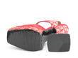 Deee Rouge Sandale plateforme nouée: Sole