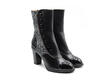 Denise Black Ankle Boots with Buttons: Quarter view