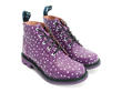 Derby Swirl (5 Eye) Purple with Dots Classic Lace-Up Derby Boot