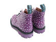 Derby Swirl (5 Eye) Purple with Dots Classic Lace-Up Derby Boot