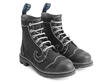Derby Swirl (6 Eye) Black Classic Derby Boots: Quarter view