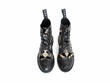 Derby Swirl (6 Eye) Black Jacquard Classic Derby Boots: Front