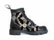 Derby Swirl (6 Eye) Black Jacquard Classic Derby Boots: Profile inside