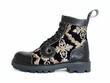 Derby Swirl (6 Eye) Black Jacquard Classic Derby Boots: Profile outside