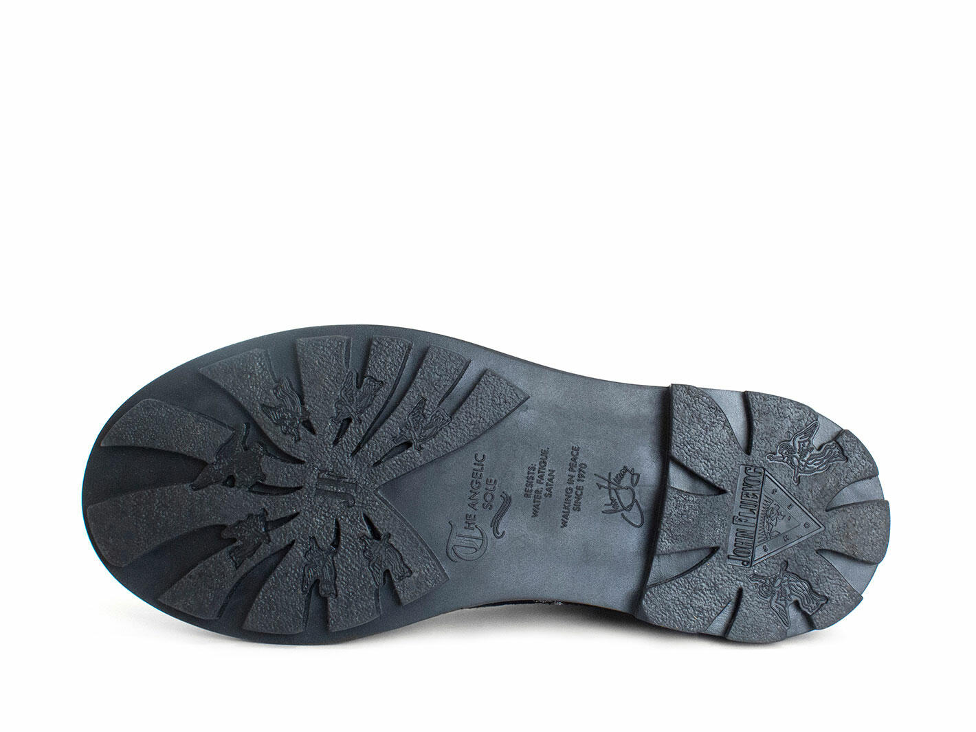 Derby Swirl (6 Eye) Black Jacquard Classic Derby Boots: Sole