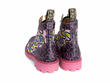 Derby Swirl (6 Eye) Pink/Yellow/Black Classic Derby Boots: Back