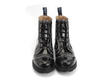 Derby Swirl (6 Oeillets) Noir avec surpiqûres blanches Classic Derby Boots: Front
