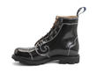 Derby Swirl (6 Oeillets) Noir avec surpiqûres blanches Classic Derby Boots: Profile inside