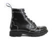 Derby Swirl (6 Oeillets) Noir avec surpiqûres blanches Classic Derby Boots: Profile outside