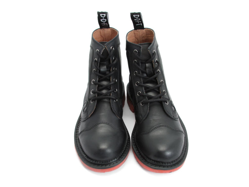 Derby Swirl Black with Red Sole