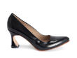 Desmond Black patent Angular Mid Heel Pumps: Profile outside