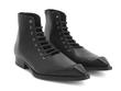 Dinah Noir Bottillon ouvert à lacets: Quarter view