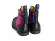 Doug Plaid violet Bottillon lacé en cuir avec tissu: Back