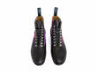 Doug Plaid violet Bottillon lacé en cuir avec tissu: Front