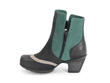 Dove Green/Black Rose buckled boot: Profile inside