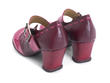 Dr. Henry Pink/Burgundy Mary Janes with Stitching: Back