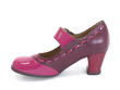Dr. Henry Pink/Burgundy Mary Janes with Stitching: Profile inside