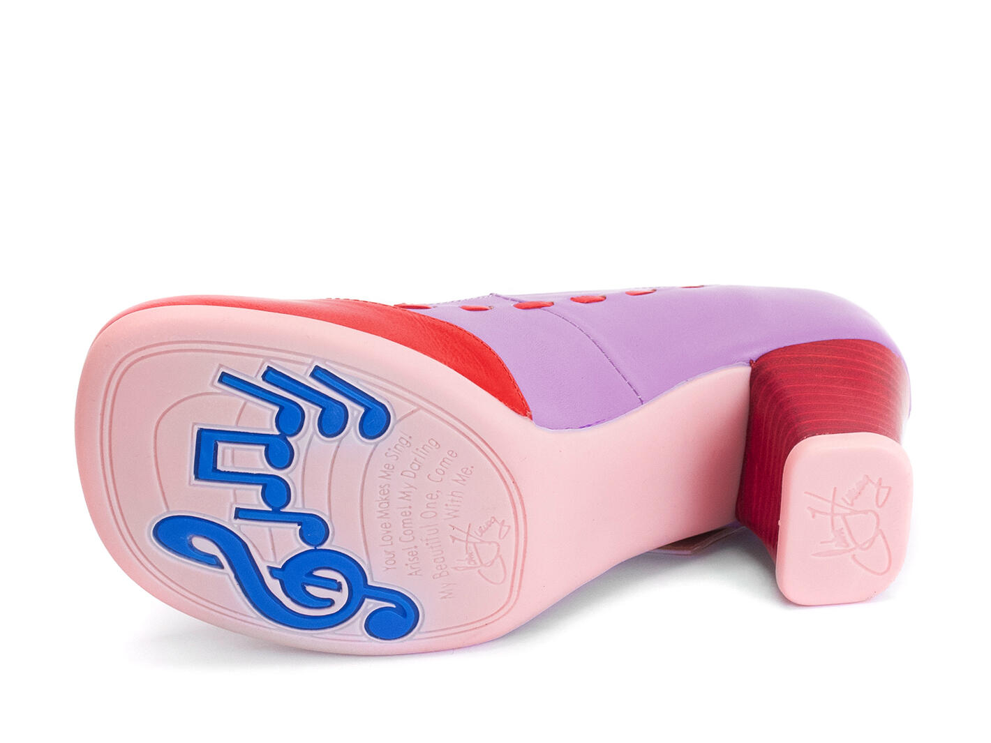 Dr. Henry Purple/Red Mary Janes with Stitching: Sole