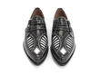 Duckie Black Pointed dress shoe with cutouts: Front