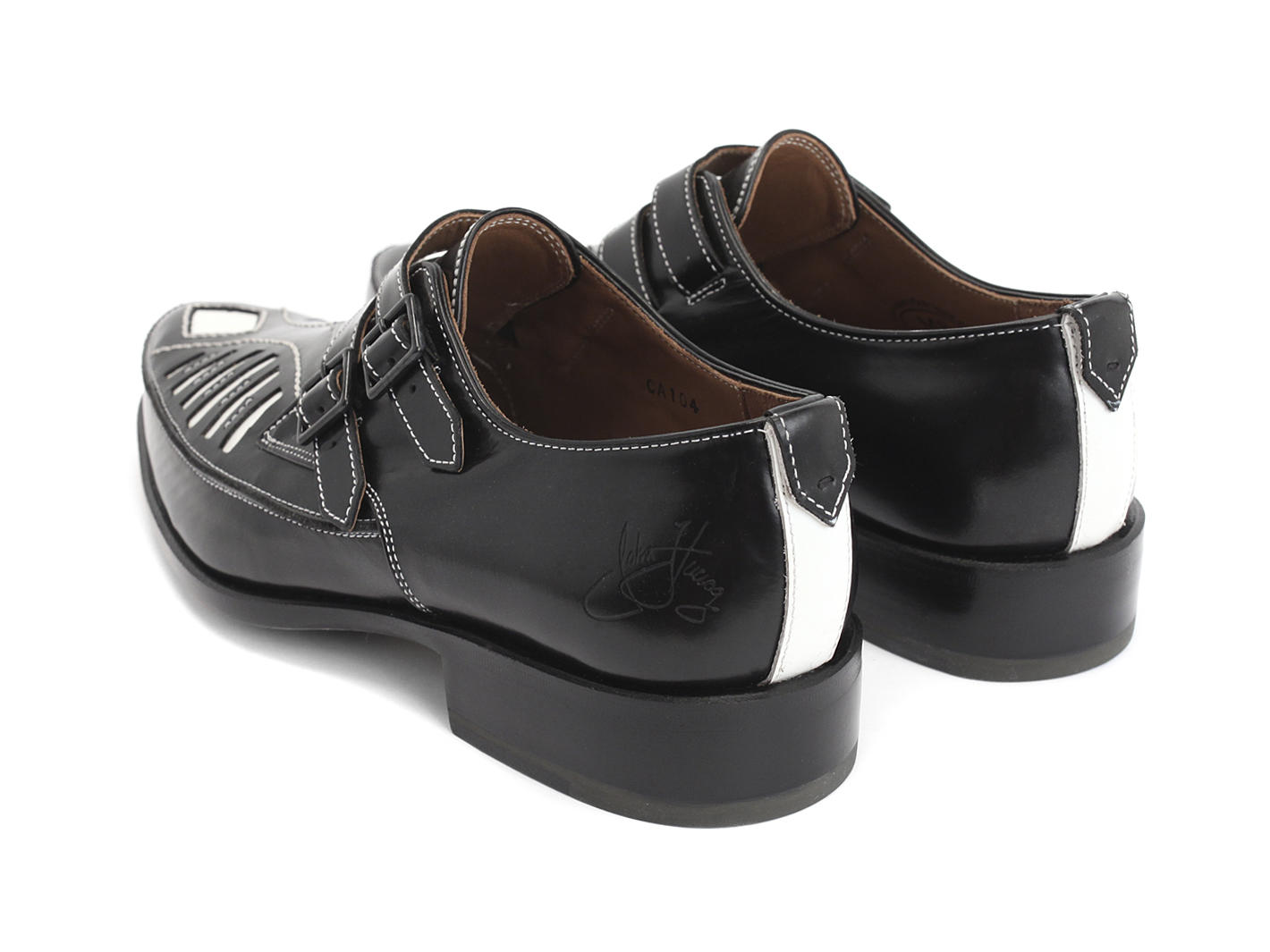 Duckie Noir Pointed dress shoe with cutouts: Back