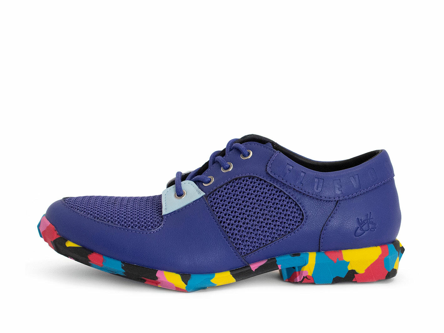 Eclipse Blue Vegan Sneakers: Profile outside