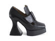 Elektra Black Platform t-strap heel: Profile outside