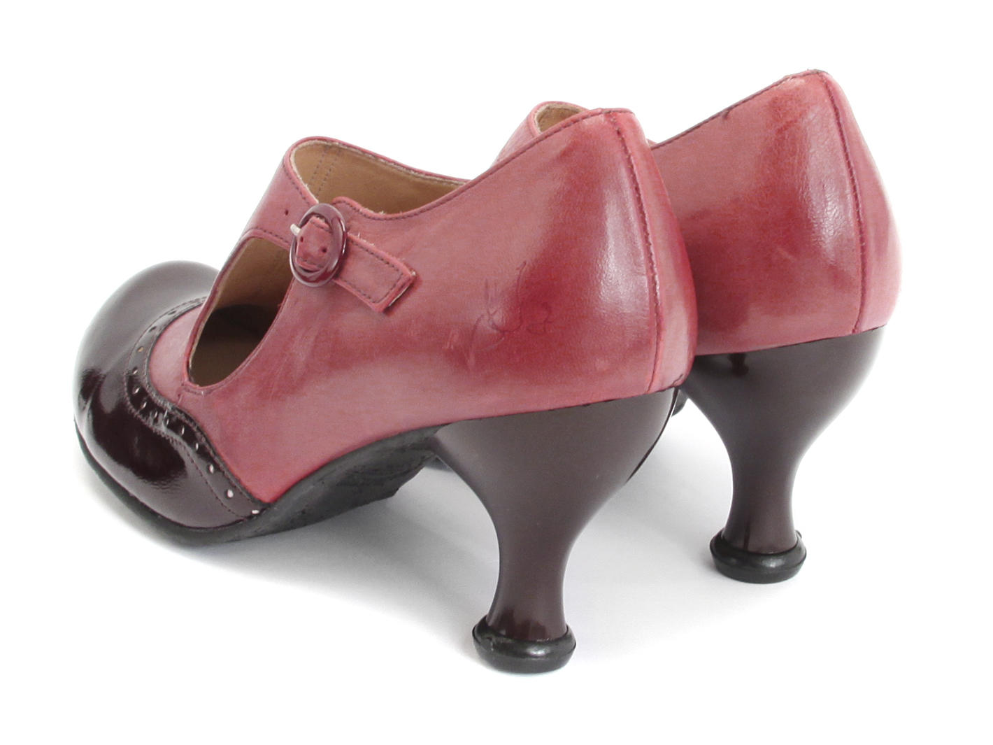 Ella Baker Rouge Talon brogue avec découpe: Back