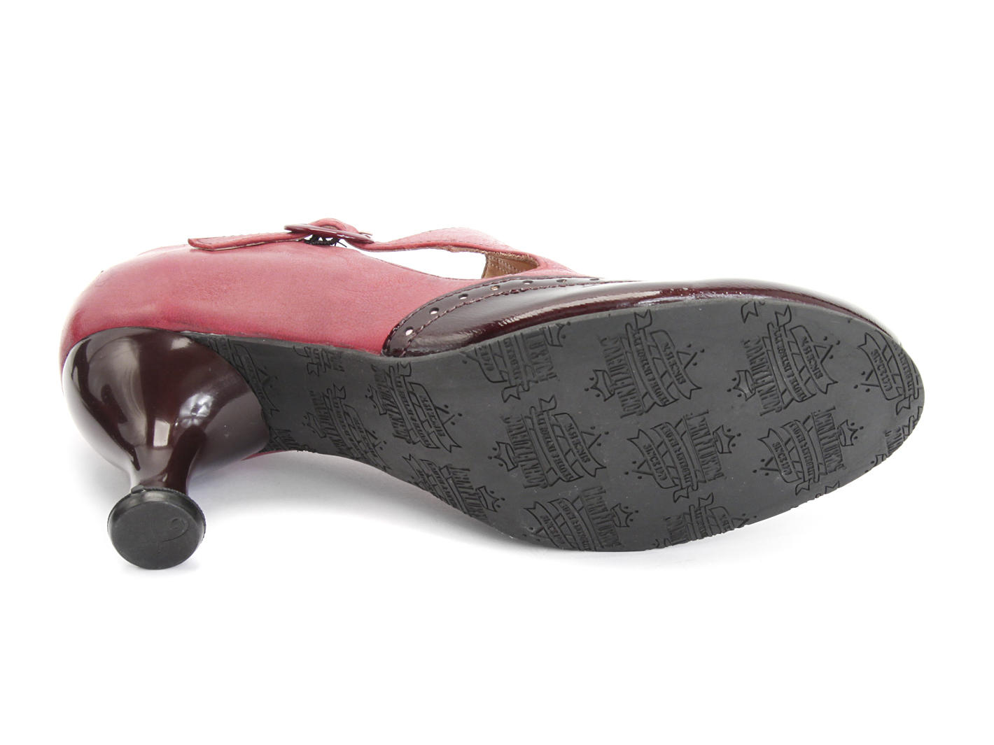 Ella Baker Rouge Talon brogue avec découpe: Sole