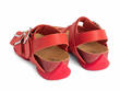 Elsie Red Strappy Buckled Sandals: Back