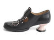 Enthusiast Black & Pink Vintage style t-strap heel: Profile inside