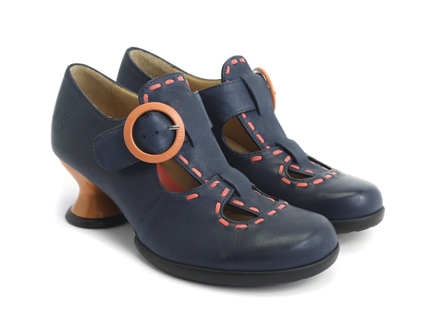 Enthusiast Marine & orange Talon salomé vintage: Quarter view