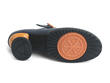 Enthusiast Navy & Orange Vintage style t-strap heel: Sole