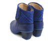 Esperanza Blue Faux foldover ankle boot: Back