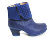 Esperanza Blue Faux foldover ankle boot: Profile outside