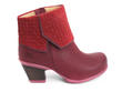 Esperanza Red & Pink Faux foldover ankle boot: Profile outside