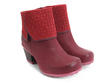 Esperanza Red & Pink Faux foldover ankle boot: Quarter view