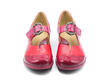 Esser Red/Pink Flat Mary Janes with a Buckle: Front