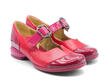 Esser Red/Pink Flat Mary Janes with a Buckle: Quarter view