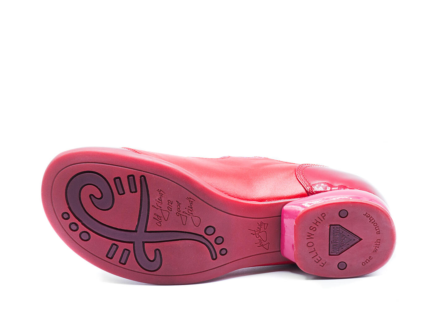Esser Red/Pink Flat Mary Janes with a Buckle: Sole