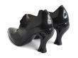 Estella Black Laser cut lace-up heel: Back