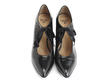 Estella Black Laser cut lace-up heel: Front