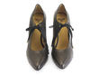 Estella Chocolate Laser cut lace-up heel: Front