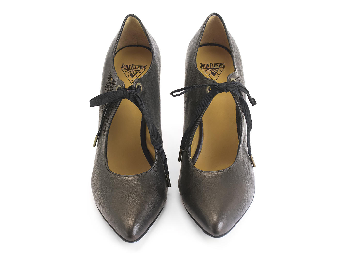 Estella Chocolate Talon lacé découpé au laser: Front