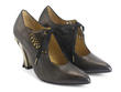 Estella Chocolate Talon lacé découpé au laser: Quarter view