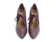 Estella Purple Laser cut lace-up heel: Front