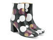 Ester Large Polka Dot Leather Ankle Boot: Quarter view
