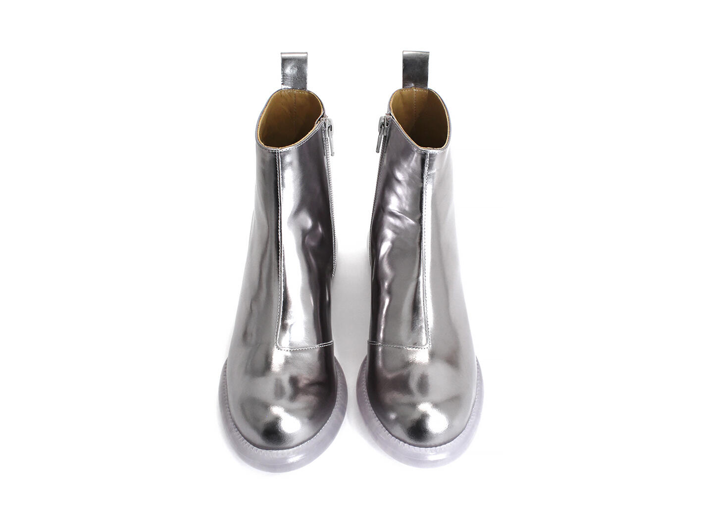 Etta Argent Bottillon en cuir: Front